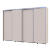 Kleiderschrank Doros Sigma Slim Schiebetüren Kaschmir 2+2 Türen 300x60x214.4 (42005607)