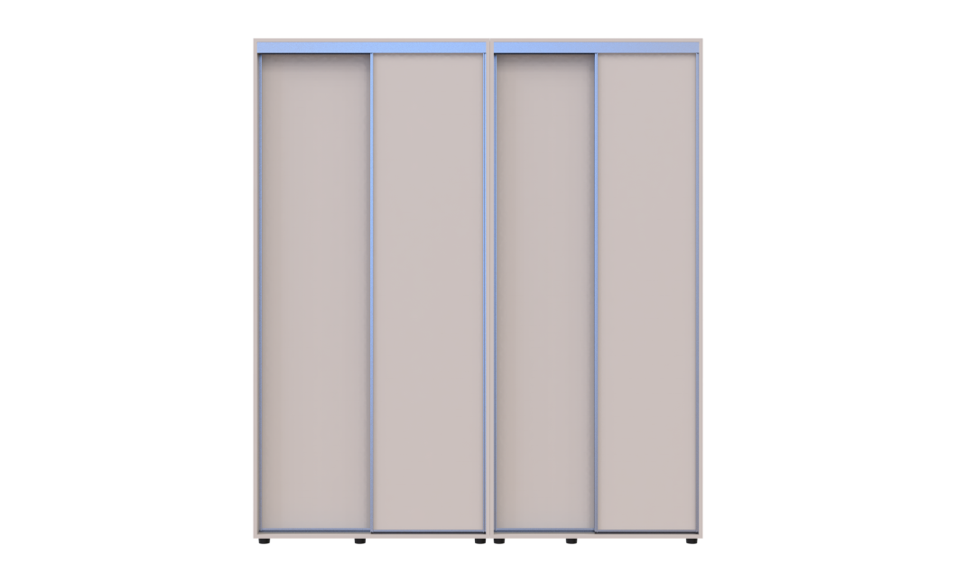 Kleiderschrank Doros Sigma Slim Schiebetüren Kaschmir 2+2 Türen 190x60x214.4 (42005585)