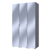 Kleiderschrank Set Doros Gelar Graphitgrau mit 3 Spiegeln 117x49,5x203,4 (42002167)
