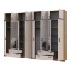 Kleiderschrank mit Spiegel und Aufsatz Doros Rondi Artisan Eiche/Kaschmir 4+4 Türen 320x52x236 (42005675)