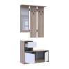 Flurmöbel Set Bela Sonoma Eiche/Weiß mit Spiegel 100x40x210 (44900410)