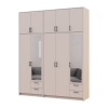 Kleiderschrank mit Spiegel und hohem Aufsatz Doros Rondi Kaschmir 2+3 Türen 203x52x260 (42005643)