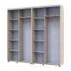 Kleiderschrank Doros Sigma Slim Schiebetüren Kaschmir 2+2 Türen 220x45x214.4 (42005590)