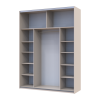 Kleiderschrank Doros G-Caiser Schiebetüren Kaschmir 2 Spiegel 2 Türen 180x60x240 (42005324)