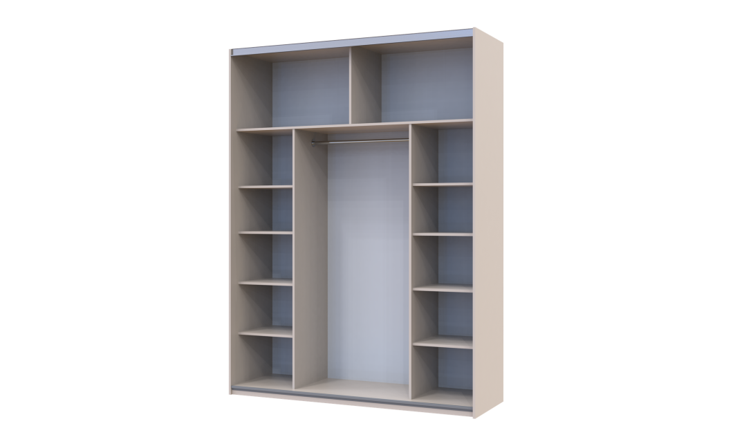 Kleiderschrank Doros G-Caiser Schiebetüren Kaschmir 2 Spiegel 2 Türen 180x60x240 (42005324)