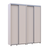 Kleiderschrank Doros Sigma Slim Schiebetüren Kaschmir 2+2 Türen 180x45x214.4 (42005582)