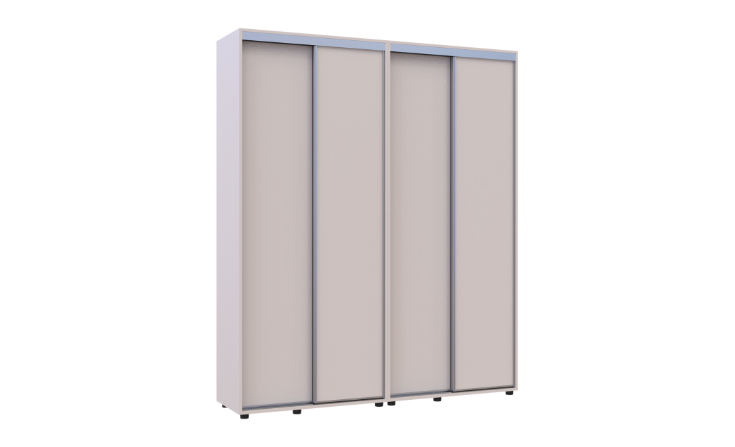 Kleiderschrank Doros Sigma Slim Schiebetüren Kaschmir 2+2 Türen 180x45x214.4 (42005582)
