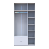 Kleiderschrank Doros Lukas mit Drehtüren Weiß 3 Türen 120x50x240 (80737796)