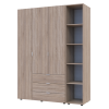 Kleiderschrank Doros Gelar Sonoma Eiche 3 Türen mit offenem Regal 154,4x49,5x203,4 (42005042)