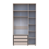 Kleiderschrank mit Schubladen und Aufsatz Doros Kasper Kaschmir 3 Türen 135x48x245 (42005566)