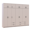 Kleiderschrank mit Aufsatz Doros Rondi Kaschmir 3+4 Türen 281x52x236 (42005636)