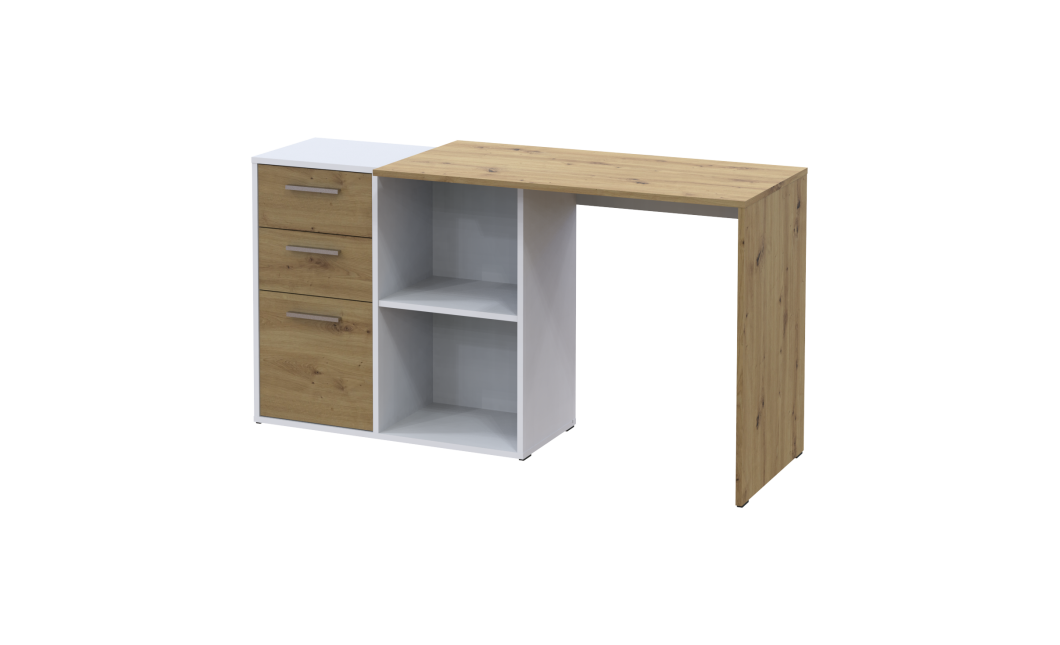 Computertisch Doros T8 Weiß Eiche Artisan 100x83x75 (41516060)