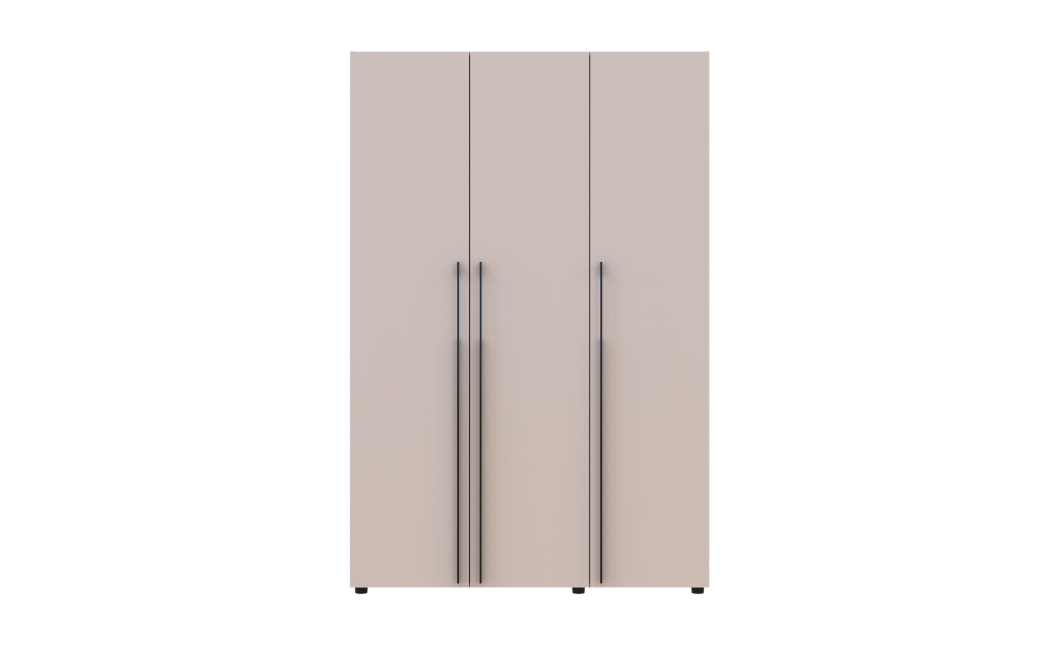 Kleiderschrank mit Regalen Doros Kasper Kaschmir 3 Türen 135x48x204 (42005559)