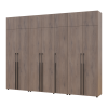 Kleiderschrank mit Schubladen, Regalen und Aufsatz Doros Kasper Cremona Cannolo 2+3+2 Türen 315x48x245 (42005741)