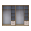 Kleiderschrank Doros Rondi Artisan Eiche/Kaschmir 3+3 Türen 242x52x195 (42005658)