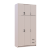 Kleiderschrank Doros Rondi mit Drehtüren mit Oberschrank Kaschmir 3 Türen 121x52x260 (80738485)