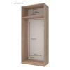 Kleiderschrank Doros Promo mit Drehtüren Sonoma Eiche 2+2 Türen 180x48x204 (42005007)