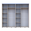 Kleiderschrank Doros Sigma Slim Schiebetüren Kaschmir 2+2 Türen 240x45x214.4 (42005594)