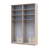 Kleiderschrank mit Spiegel und hohem Aufsatz Doros Rondi Kaschmir 2+2 Türen 164x52x260 (42005641)