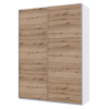 Kleiderschrank Doros G-Caiser Schiebetüren Weiß Ewok Eiche 2 Türen 180x60x240 (42005020)