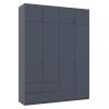 Kleiderschrank Doros Lukas mit Drehtüren Graphitgrau 180x50x240 (80736288)