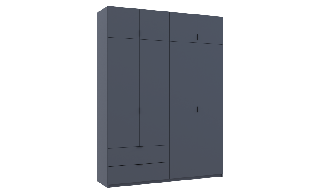 Kleiderschrank Doros Lukas mit Drehtüren Graphitgrau 180x50x240 (80736288)