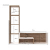 Kleiderschrank Doros Etana Artisan Eiche/Weiß 150x30x150 (41510097)
