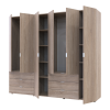Kleiderschrank Doros Gelar Set mit Drehtüren Sonoma Eiche 2+4 Türen 232,5x49,5x203,4 (42002118)