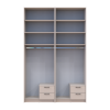 Kleiderschrank mit Spiegel und hohem Aufsatz Doros Rondi Kaschmir 2+2 Türen 164x52x260 (42005641)
