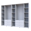 Kleiderschrank Doros Gelar Set mit Drehtüren Weiß 3+4 Türen 271,2x49,5x203,4 (42002120)