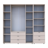 Kleiderschrank Doros Gelar Kaschmir 4 Türen Säulenschrank 215x49,5x203,4 (42005176)