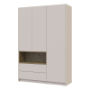 Kleiderschrank Doros Dale Kaschmir/Artisan Eiche 3 Türen 150x52x220 (80737726)