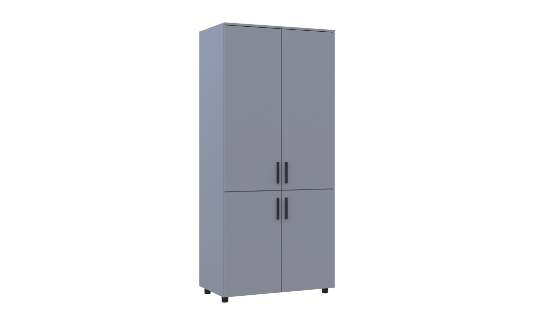 Kleiderschrank Doros Thorn Grau 2 Türen Böden 90x51,6x200 (44900440)