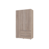 Kleiderschrank Doros Gelar mit Drehtüren Sonoma Eiche 3 Türen 116,2x49,5x203,4 (80397559)
