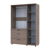 Kleiderschrank Doros Thorn Cremona Cannolo 3 Türen 3 Schubladen Kleiderstange 135x51,6x200 (44900477)