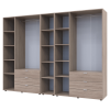 Kleiderschrank Doros Gelar Sonoma Eiche 3+3 Türen mit offenem Regal 270,6x49,5x203,4 (42005052)