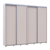 Kleiderschrank Doros Sigma Slim Schiebetüren Kaschmir 2+2 Türen 250x45x214.4 (42005596)