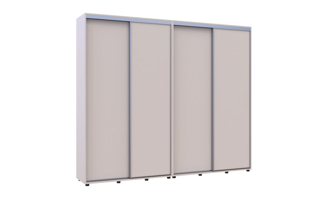 Kleiderschrank Doros Sigma Slim Schiebetüren Kaschmir 2+2 Türen 250x45x214.4 (42005596)