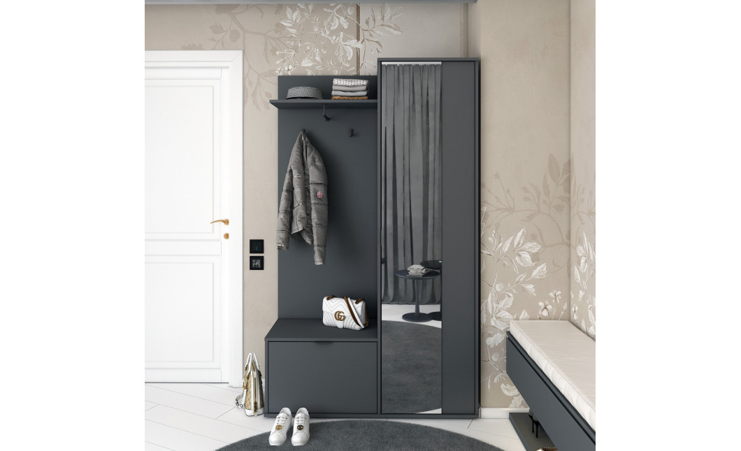 Flurschrank Doros Dora Graphitgrau 113,5x40x192 (44900219)