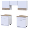 Küche Doros Leia 180x60x250 Weiß / Sonoma Eiche (81000010)