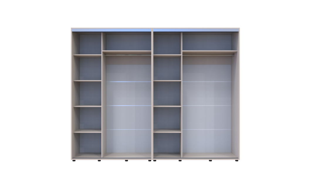 Kleiderschrank Doros Sigma Slim Schiebetüren Kaschmir 2+2 Türen 270x60x214.4 (42005601)
