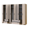 Kleiderschrank Doros Rondi Artisan Eiche/Kaschmir 2+4 Türen 242x52x195 (42005656)