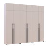 Kleiderschrank mit Schubladen, Regalen und Aufsatz Doros Kasper Kaschmir 2+2+2 Türen 270x48x245 (42005732)