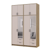 Kleiderschrank mit Spiegel und hohem Aufsatz Doros Rondi Artisan Eiche/Kaschmir 2+2 Türen 164x52x260 (42005677)