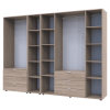 Kleiderschrank Doros Gelar Sonoma Eiche 2+4 Türen mit offenem Regal 270,7x49,5x203,4 (42005051)