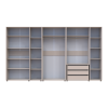 Kleiderschrank mit Regalen und Schubladen Doros Kasper Kaschmir 3+2+3 Türen 360x48x204 (42005742)