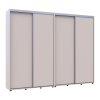 Kleiderschrank Doros Sigma Slim Schiebetüren Kaschmir 2+2 Türen 270x45x214.4 (42005600)