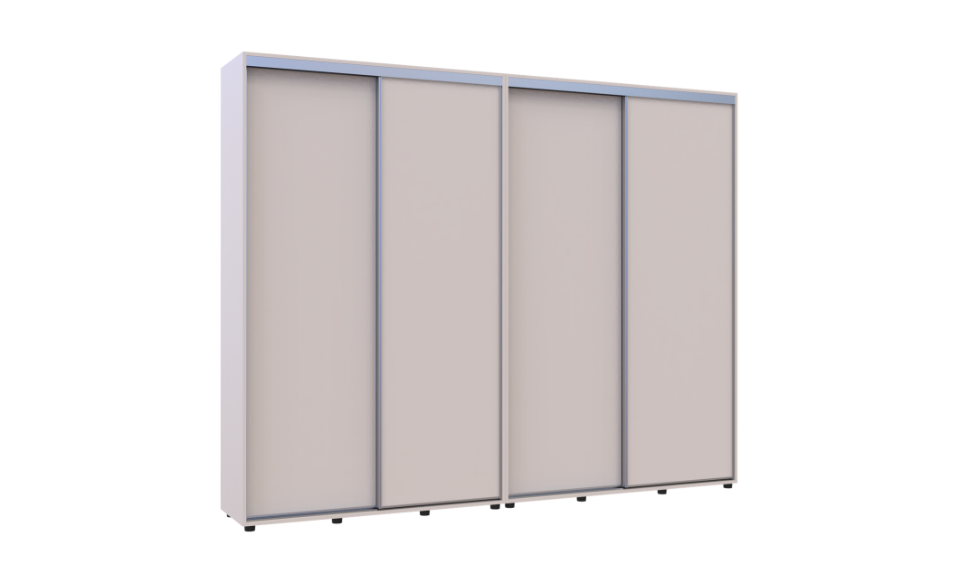 Kleiderschrank Doros Sigma Slim Schiebetüren Kaschmir 2+2 Türen 270x45x214.4 (42005600)