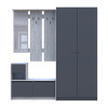 Flurmöbel Set Bela + Kleiderschrank Promo Kiefer Natti/Graphit 190x48x204 (42005329)
