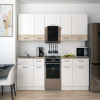 Küche Doros Leia 260x60x250 Weiß / Sonoma Eiche (81000009)